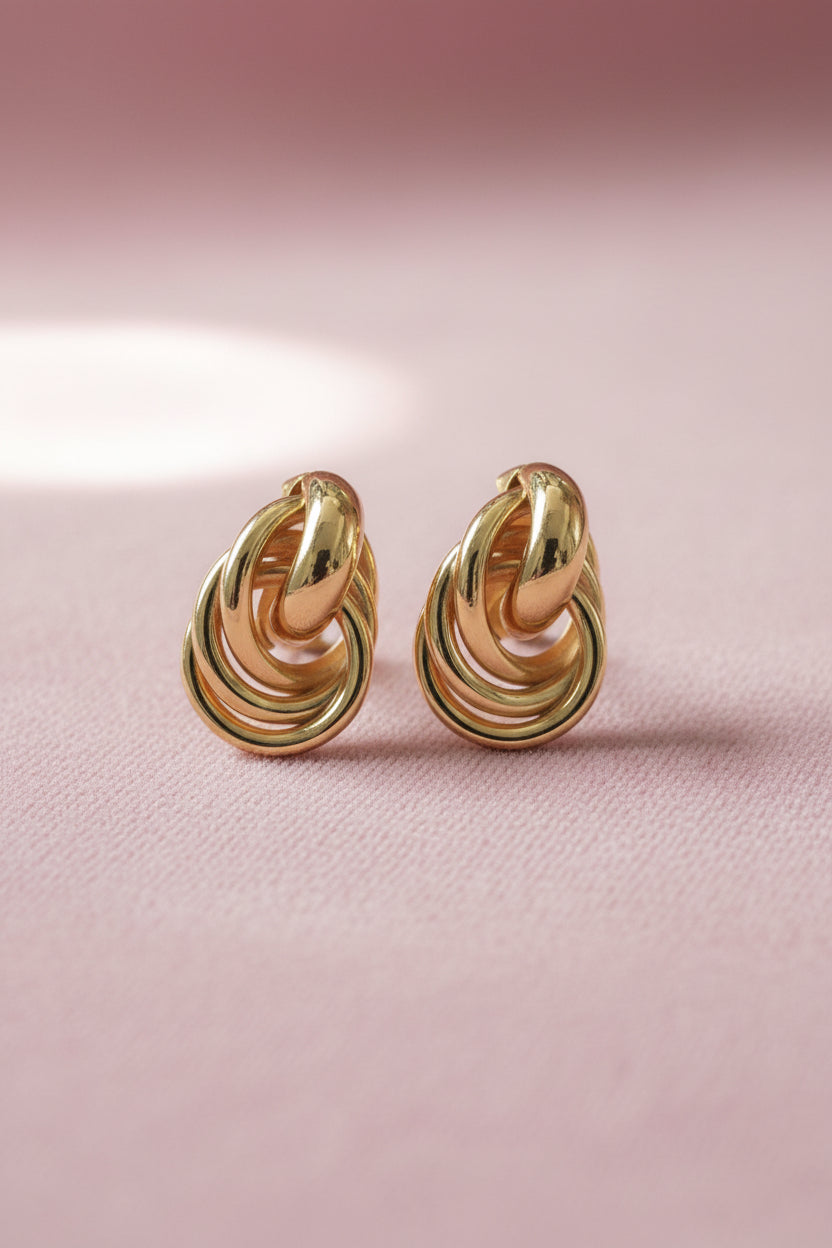 18K Gold filled Knot Earrings 8mm