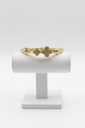 18K Gold filled Clover Bangle bracelet
