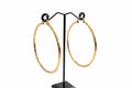 18K Gold filled Diamond Cut Hoop Earrings 70mm