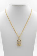 18k Gold filled 18” 3mm Cuban Link Chain with Teddy Bear Pendant