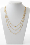 18K Gold Filled Triple bead layered necklaces