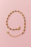 18K Gold filled tricolor anklet