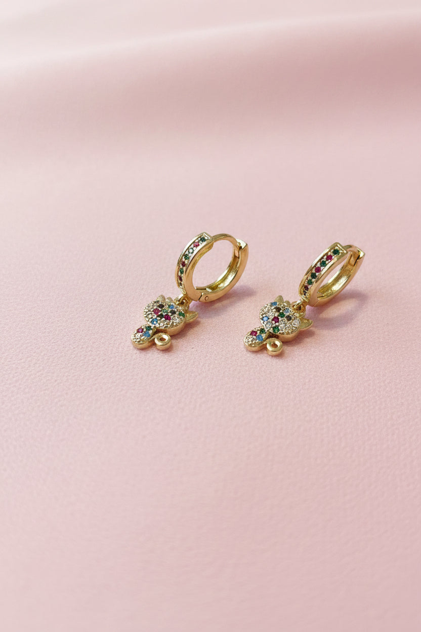 18K Gold filled Kitty Cat Earrings