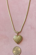 18K Gold filled Herringbone Chain with Locket.