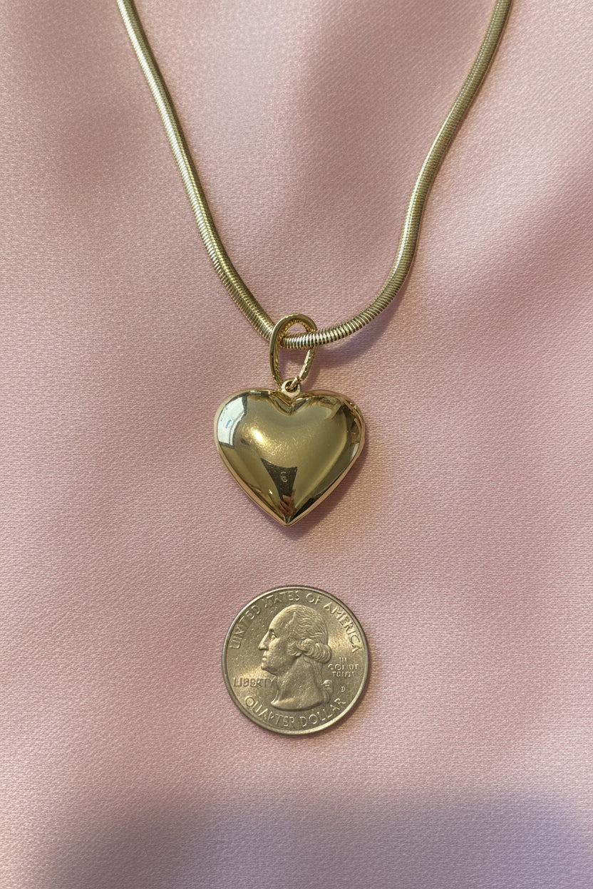 18K Gold filled Herringbone Chain with Locket.